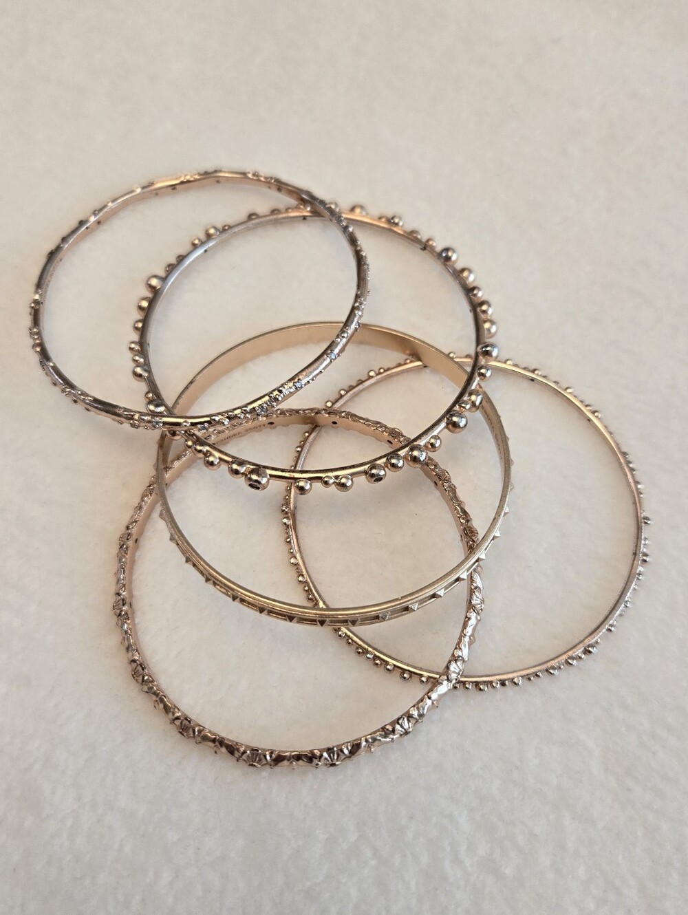 Kendra Scott Kingsley Rose Gold Set 5 Bangle Bracelets